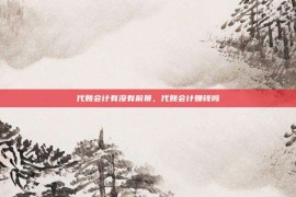 代账会计有没有前景，代账会计赚钱吗