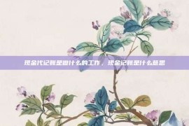 现金代记账是做什么的工作，现金记账是什么意思