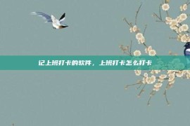 记上班打卡的软件，上班打卡怎么打卡