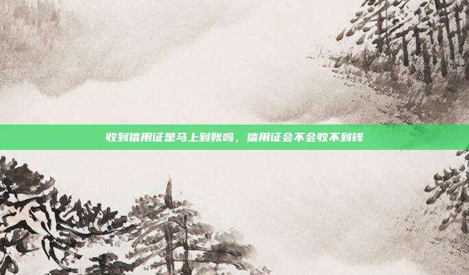 收到信用证是马上到账吗,信用证会不会收不到钱