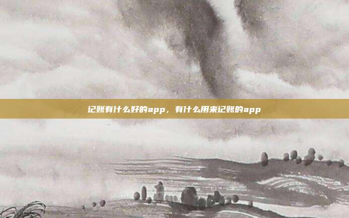 记账有什么好的app,有什么用来记账的app