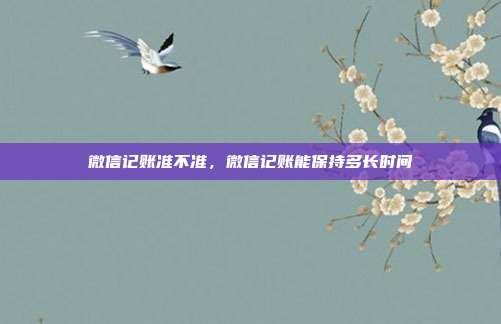 微信记账准不准,微信记账能保持多长时间