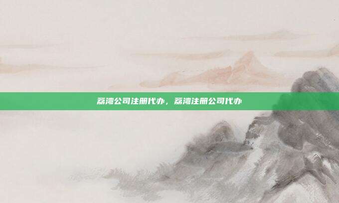 荔湾公司注册代办,荔湾注册公司代办