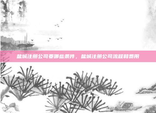 盐城注册公司要哪些条件,盐城注册公司流程和费用