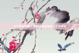 弋江代理记账，芜湖代账公司会计工资多少